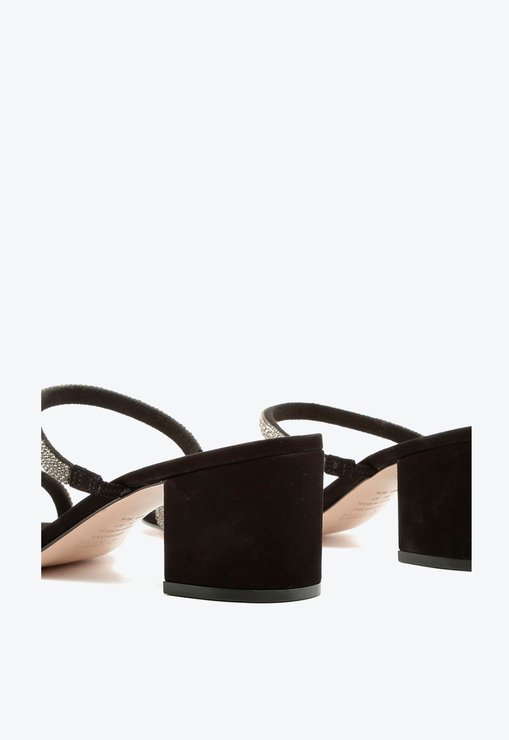 MULE Schutz BLOCK HEEL ARC GLAM BLACK