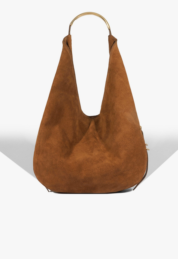 みゆき Bolsa Tote Grande Jack Camurça Marrom | ZZ MALL