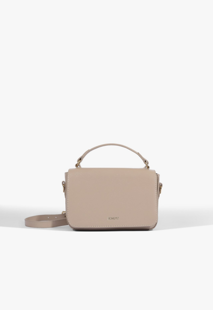 Bolsa Schutz Tiracolo Pequena Couro Cinza