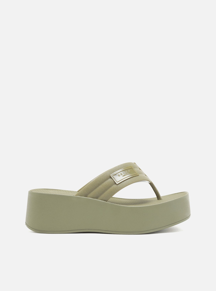 Sandália Verde Flatform Lulu Brizza