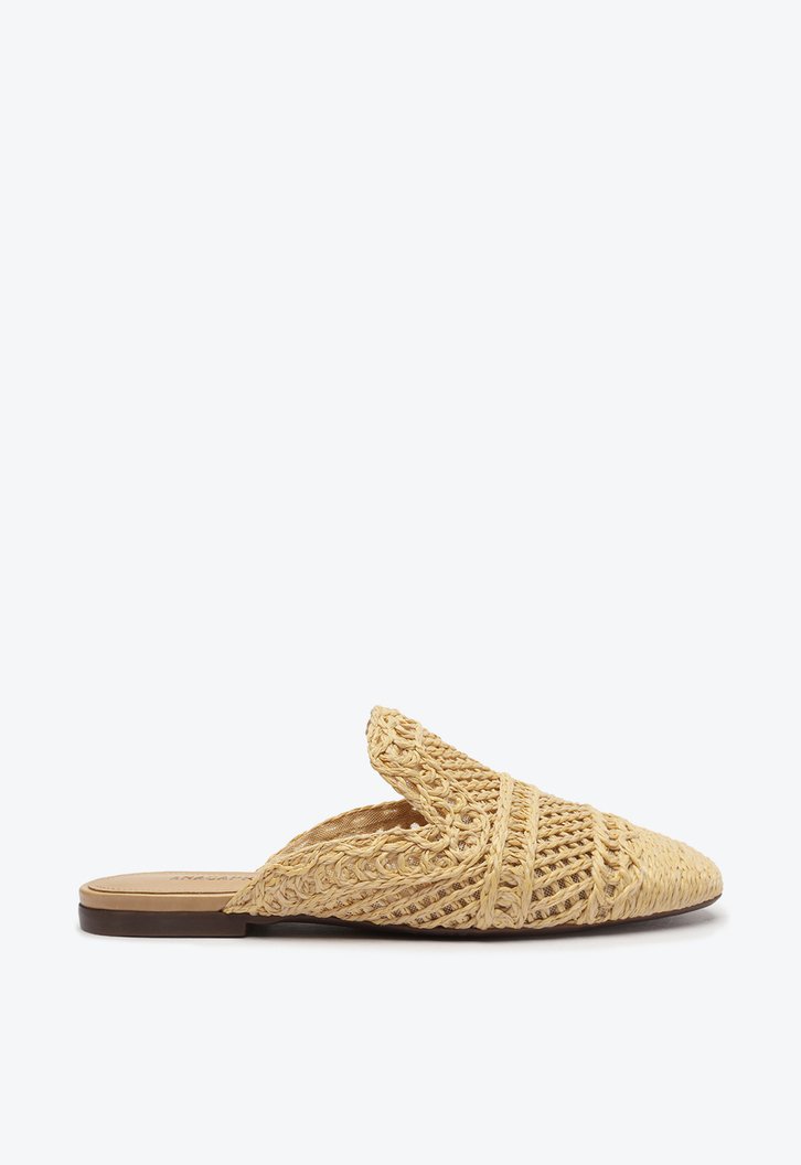 Mule Nude Palha Natural