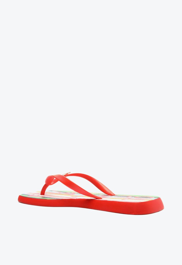 Kit Chinelo De Dedo Vermelho Listras E Bag Fruttare Arezzo