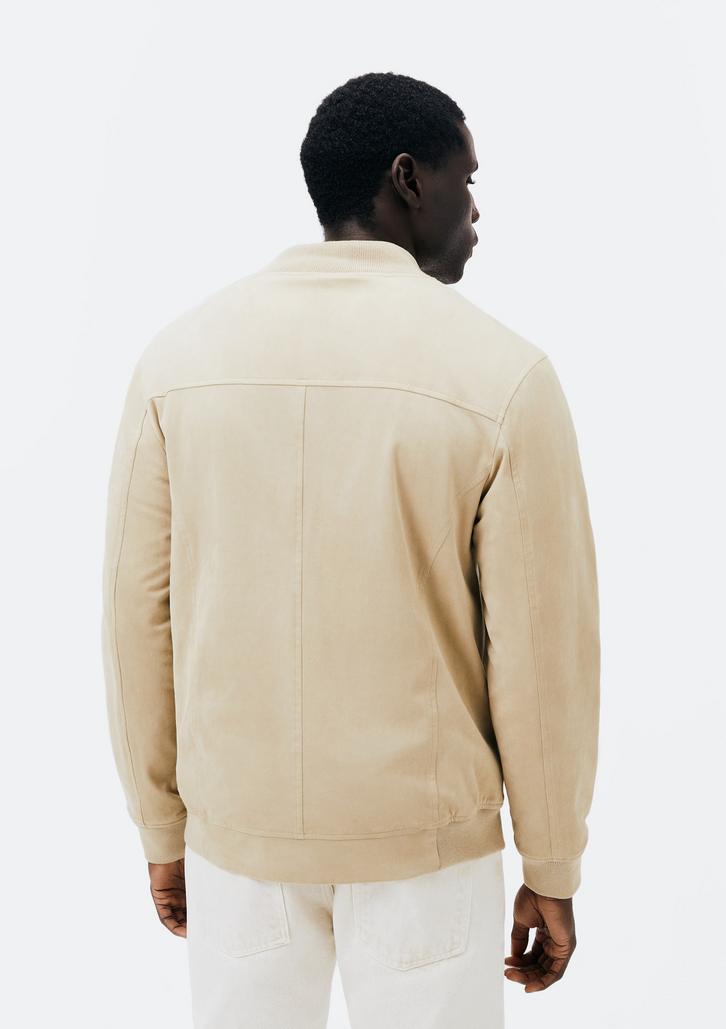 Jaqueta Bege Masculina College Bomber
