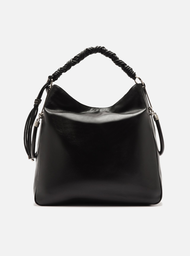 Bolsa Hobo Preta Arezzo Couro Grande Alça Torcidos