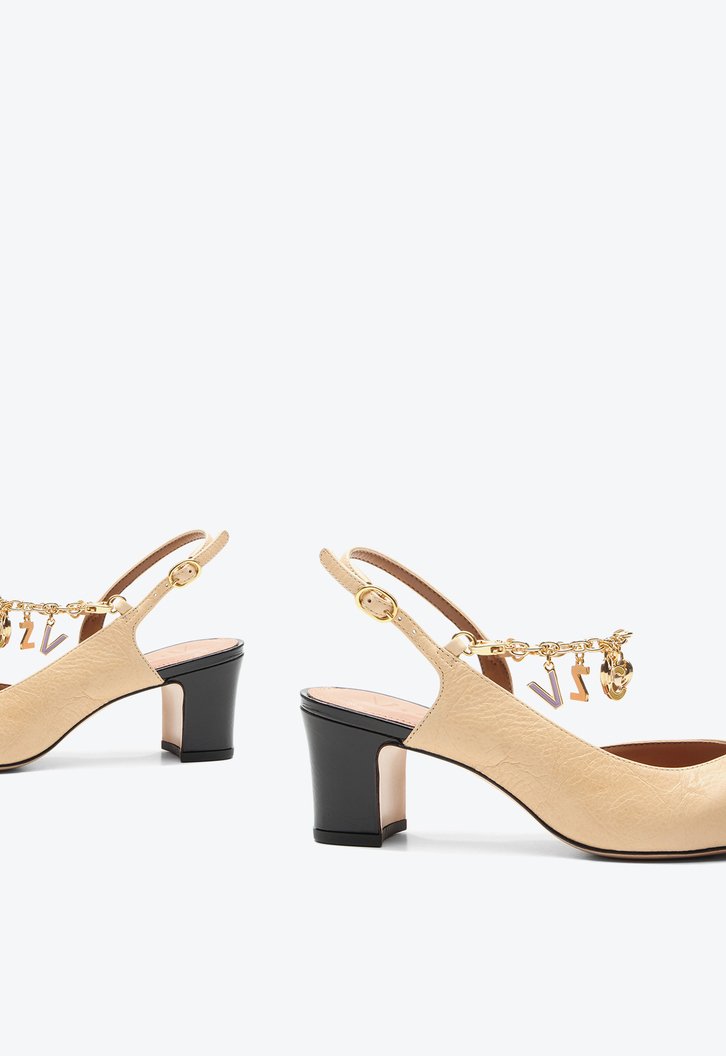 Slingback  Lua Bege