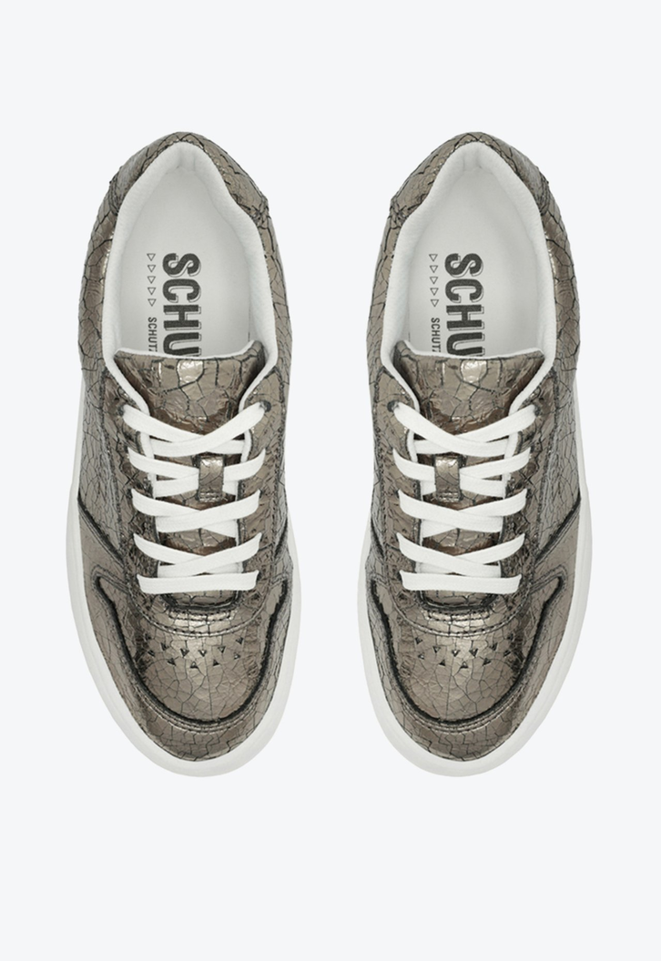 TÊNIS FLATFORM COURO cinza