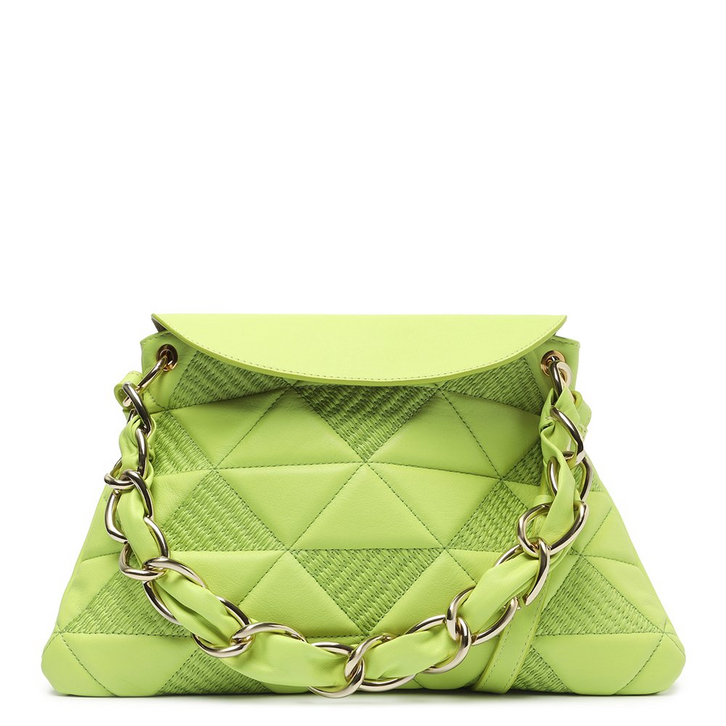 BOLSA TIRACOLO VERDE SCHUTZ ELLIOT GRANDE COURO