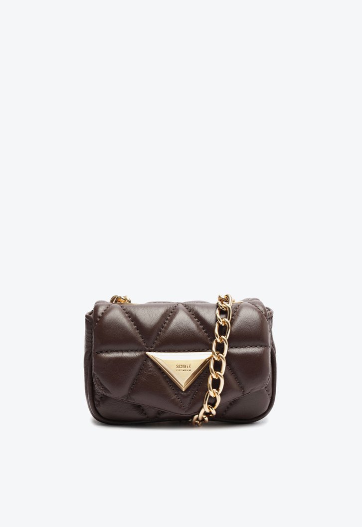 Mini Bolsa Tiracolo Marrom Schutz Couro
