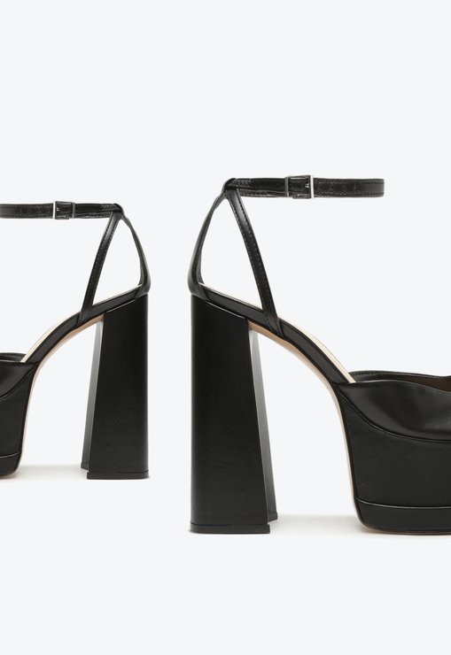 Sapato Scarpin Meia Pata Luan Couro Preto