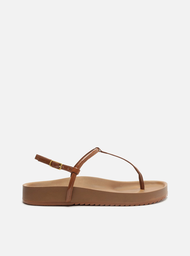 Sandália Papete Flatform Marrom Arezzo Slim