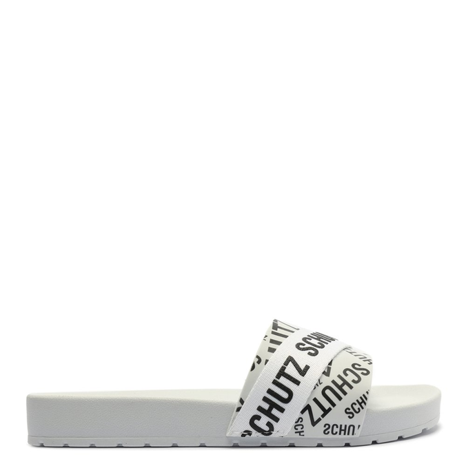 Chinelo Slide Jellys Plástico Schutz Branco | ZZ MALL
