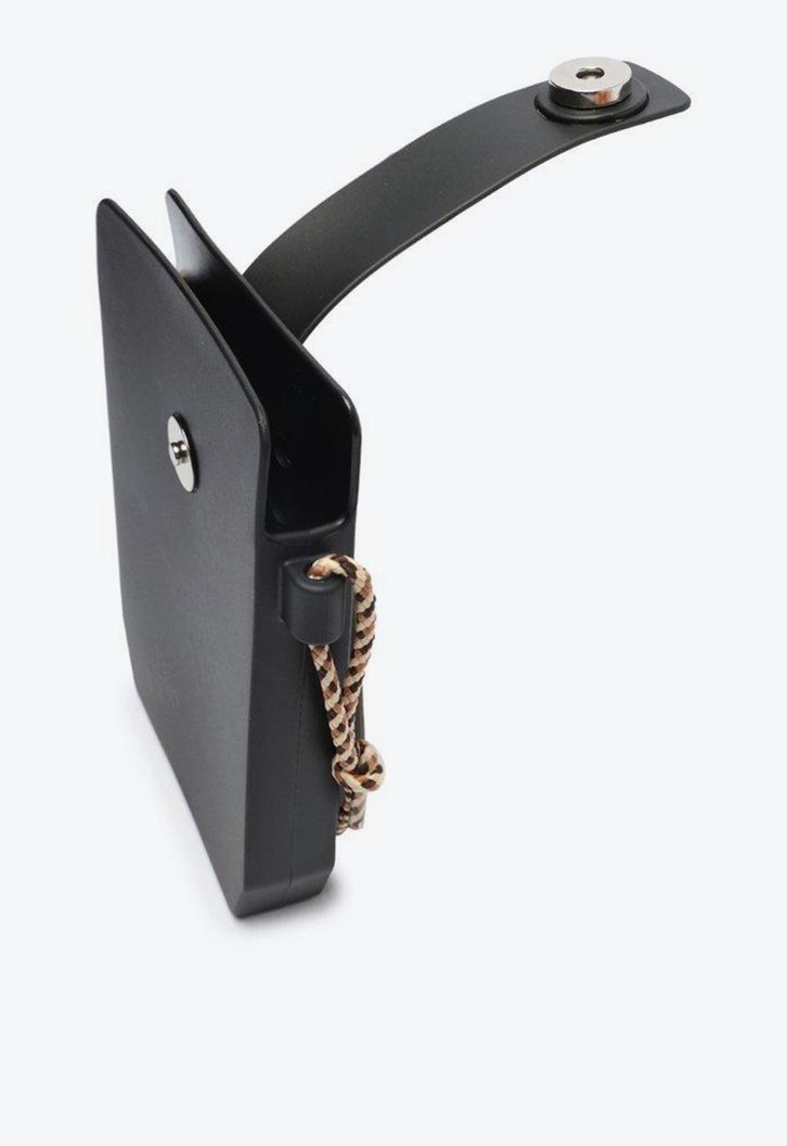 Bolsa Crossbody Preta Anacapri Porta Celular Alça Cordão