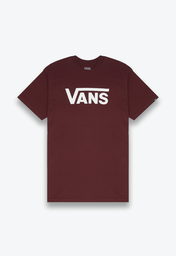Camiseta Vans Classic Ss Burgundy White