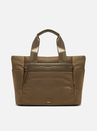 Bolsa Tote Nylon Marrom Grande