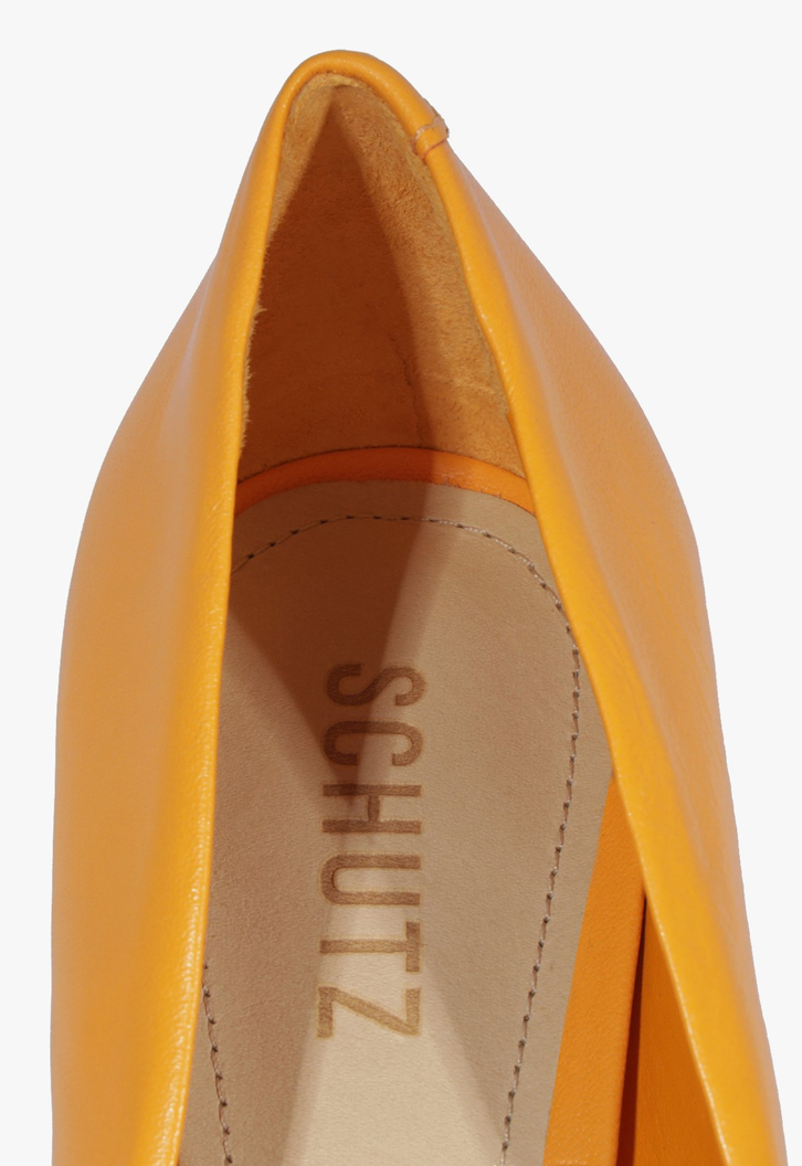 Sapato Scarpin Couro laranja