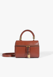 Bolsa Marrom Schutz Lorena Top Handle Pequena Couro