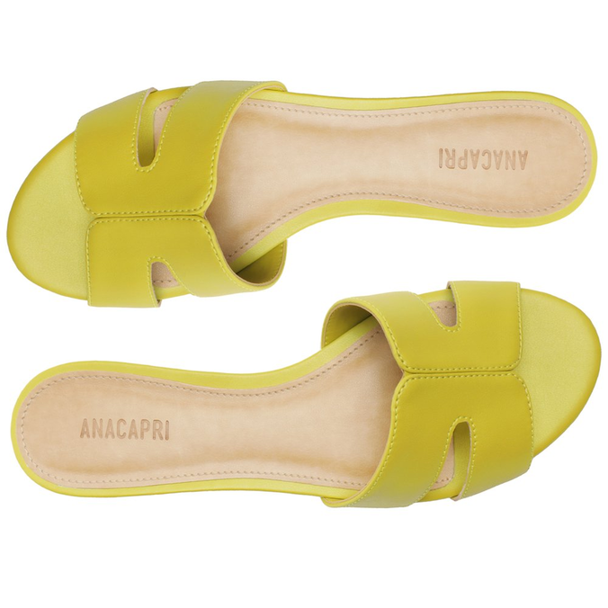 Rasteira Verde Citron Tira H