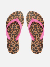 Chinelo De Dedo Animal Print Brizza Tiras Rosa