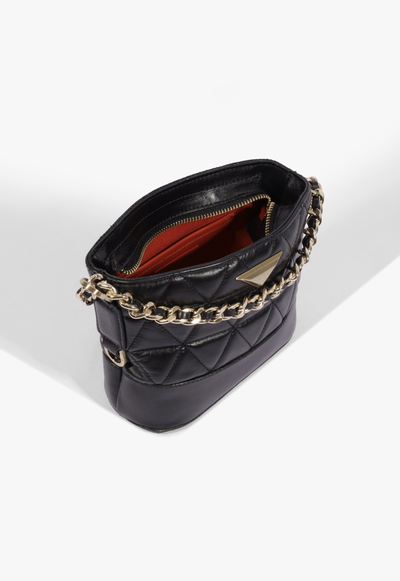 Bolsa Tiracolo Mini Hobo 944 Couro Preta | ZZ MALL