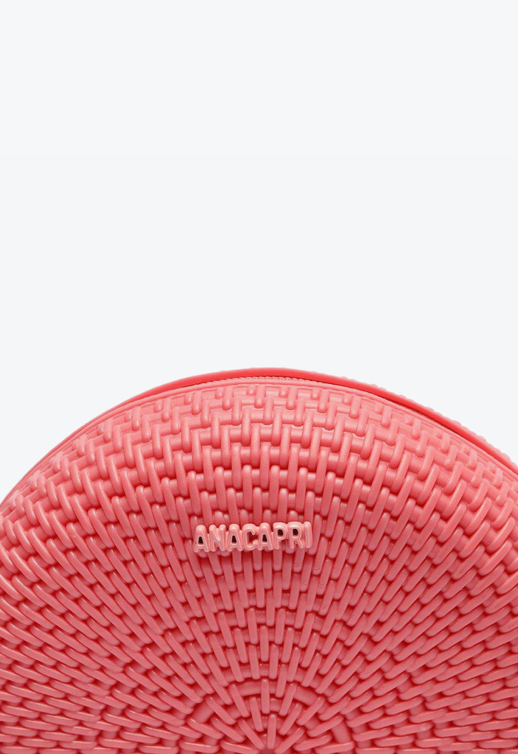Crossbody Rosa Anacapri Redonda Veneza Texturizada Média