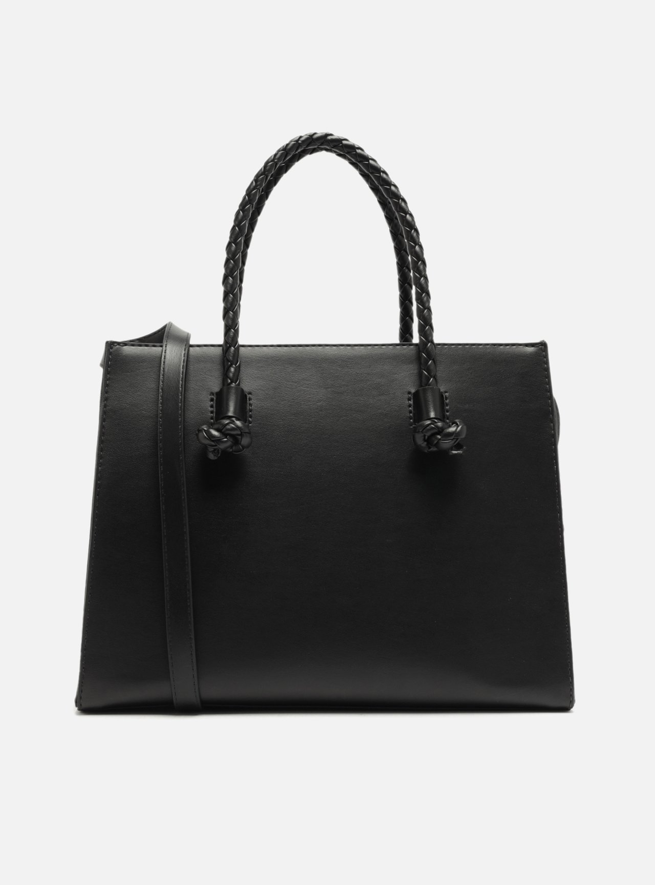 Bolsa Tote Preta Grande Alças Corda | ZZ MALL