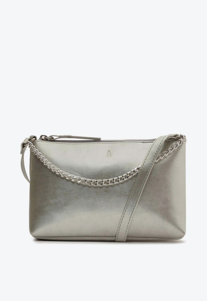 Bolsa Tiracolo Metalizada Anacapri Lisa Corrente Média