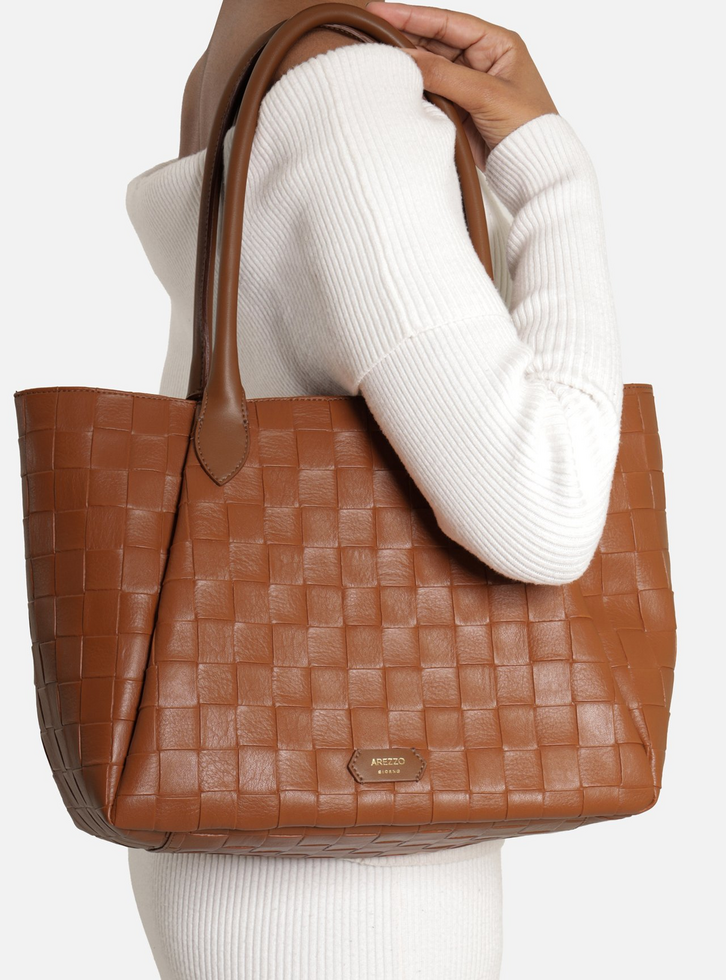 Bolsa Shopping Marrom Grande Tressê