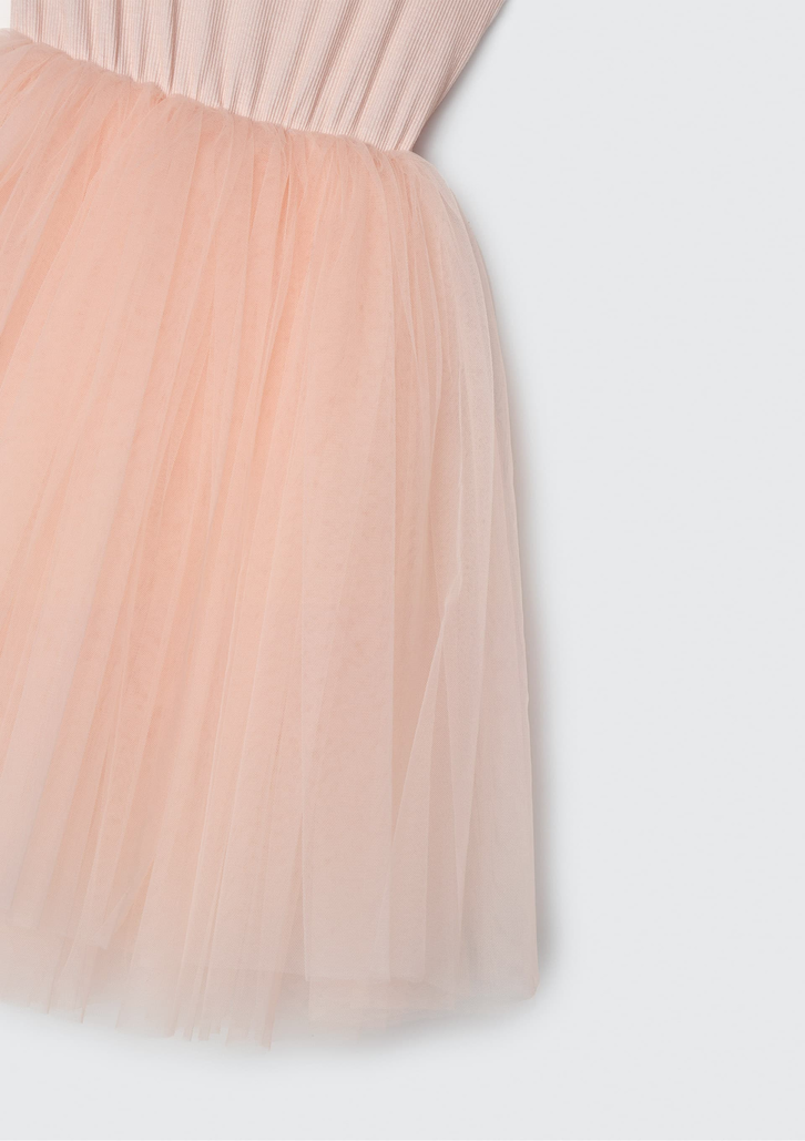 Vestido Rosa Hering Kids Curto Infantil Em Tule