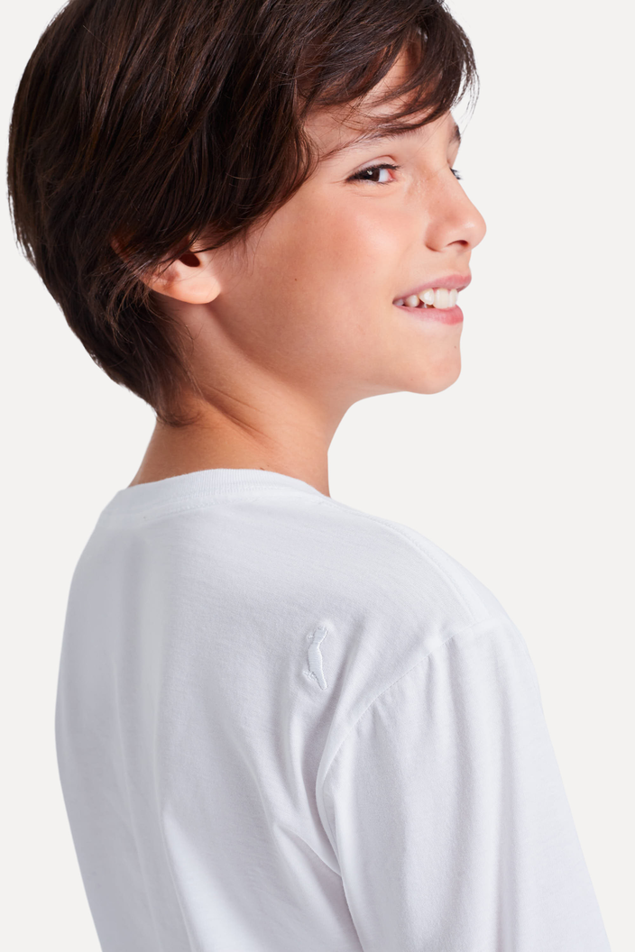 CAMISETA BRANCA RESERVA MINI PIMA CORES