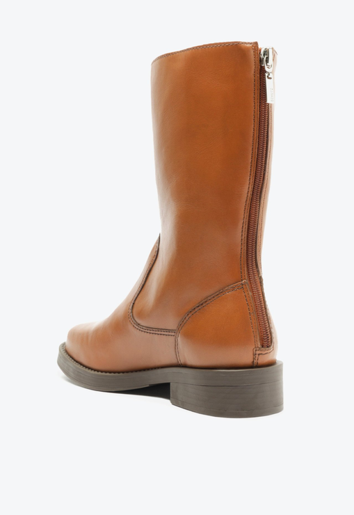 Bota Luccia Couro Marrom