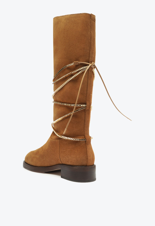 Bota Terrance Lace Camurça Marrom