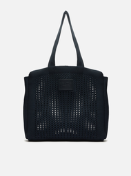 Bolsa Shopping Cinza Crochê Mônaco Grande