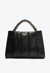 Bolsa Tote Preta Arezzo Couro Milano Grande Alça