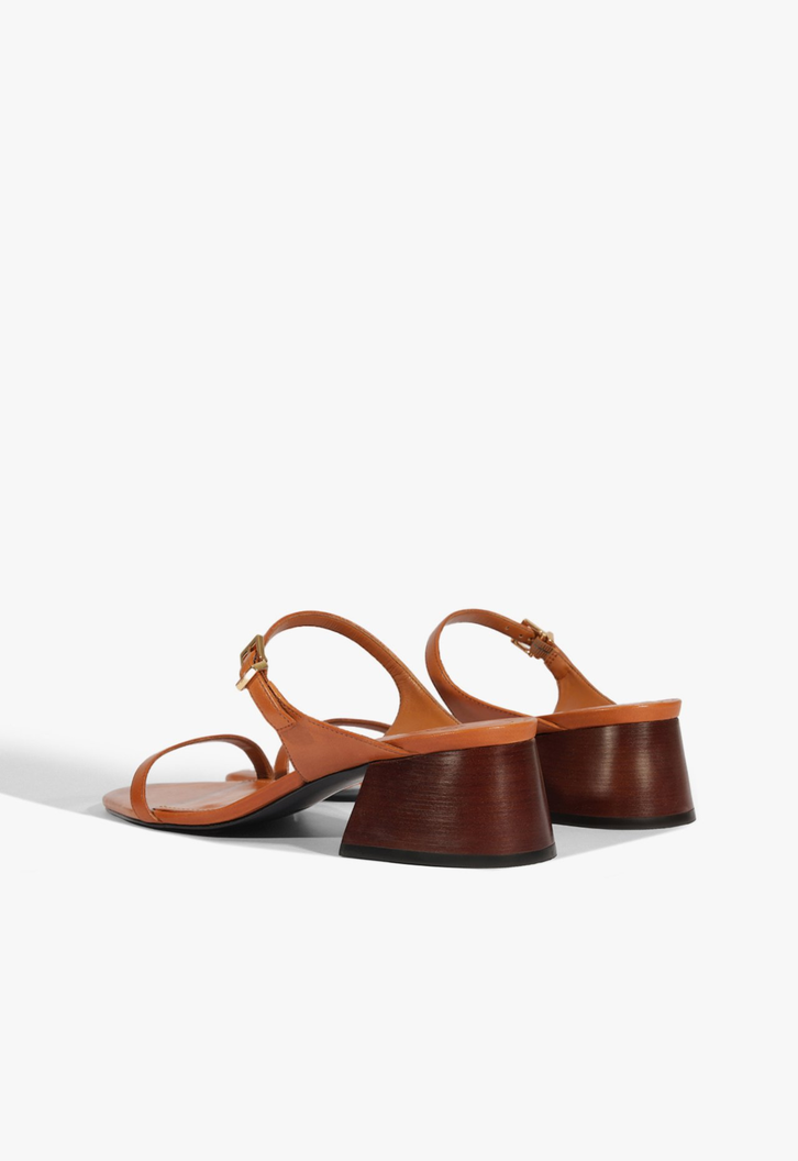Tamanco Fresh Boho Couro Marrom
