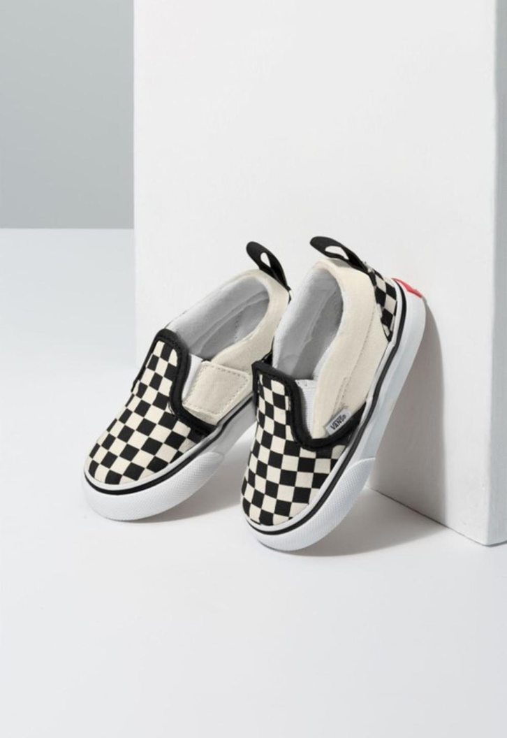 Tênis Vans Slip On V Toddler Black White