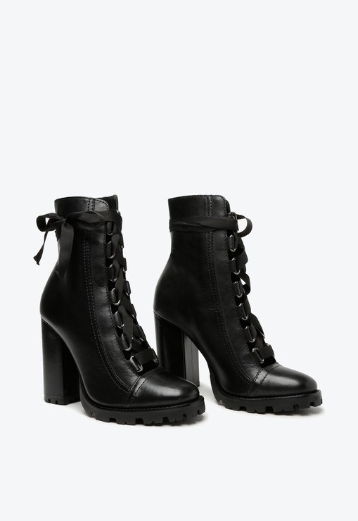 Combat Schutz Boots Tratorada Leather Black