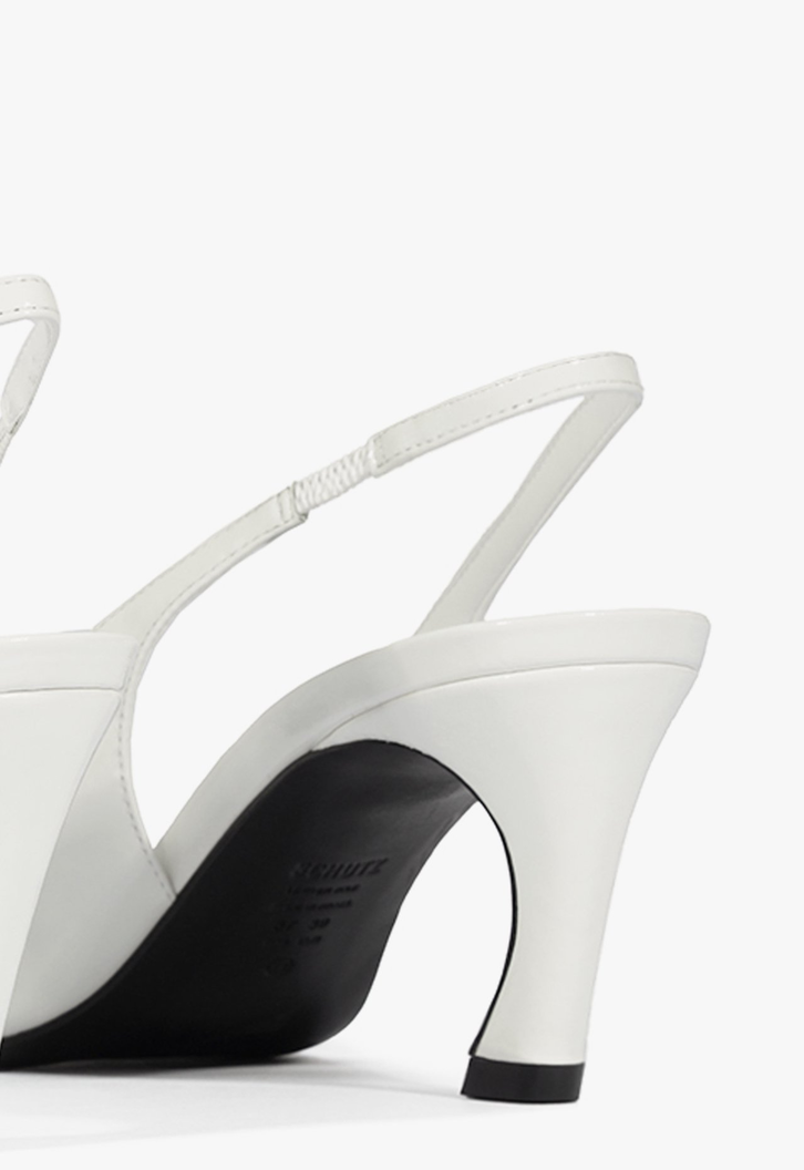 Slingback Lexi Mid Verniz Branco