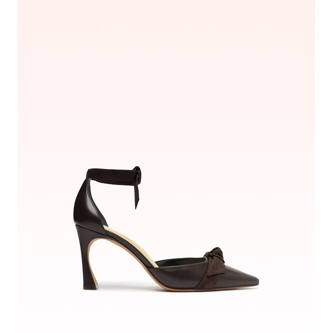 Ankle Tie Clarita Pump Dark Brown