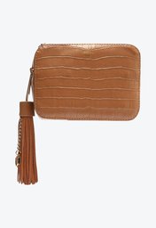 Bolsa Tiracolo Marrom Arezzo Croco Pequena Barbicacho