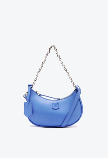 Bolsa Tiracolo Azul Schutz Média Petra Couro | ZZ MALL