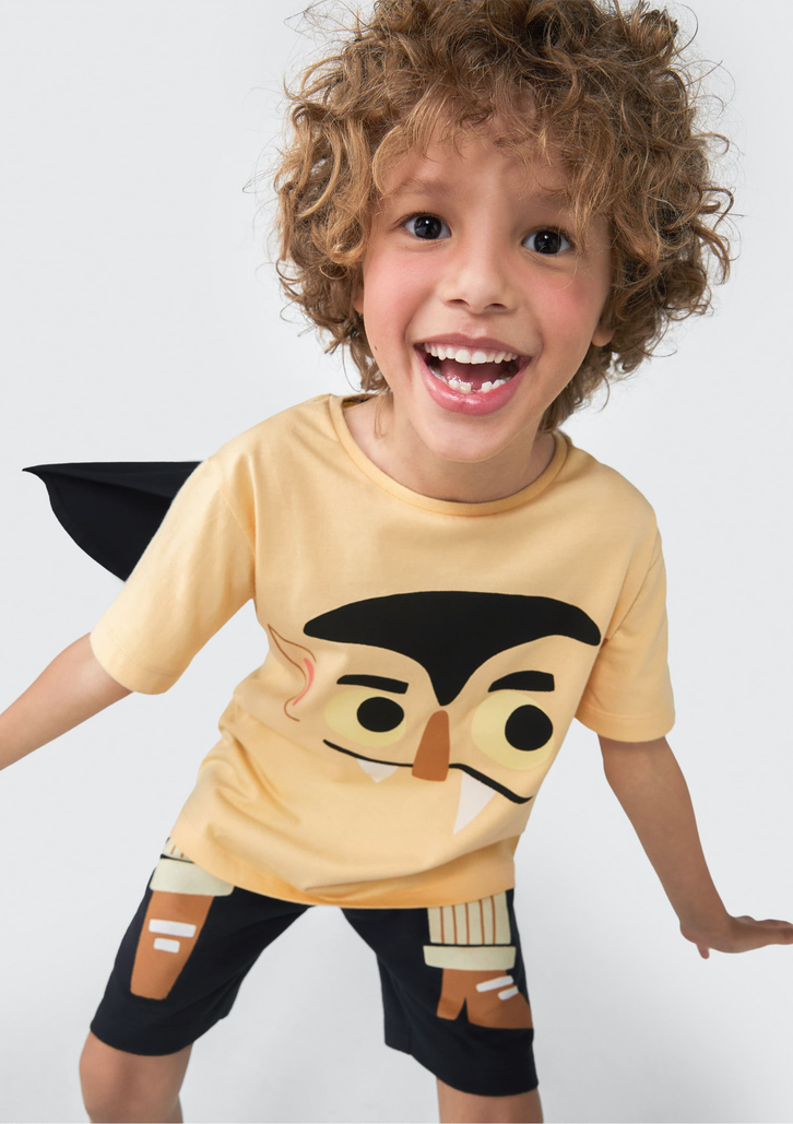 Conjunto Amarelo Hering Kids Menino Vampiro