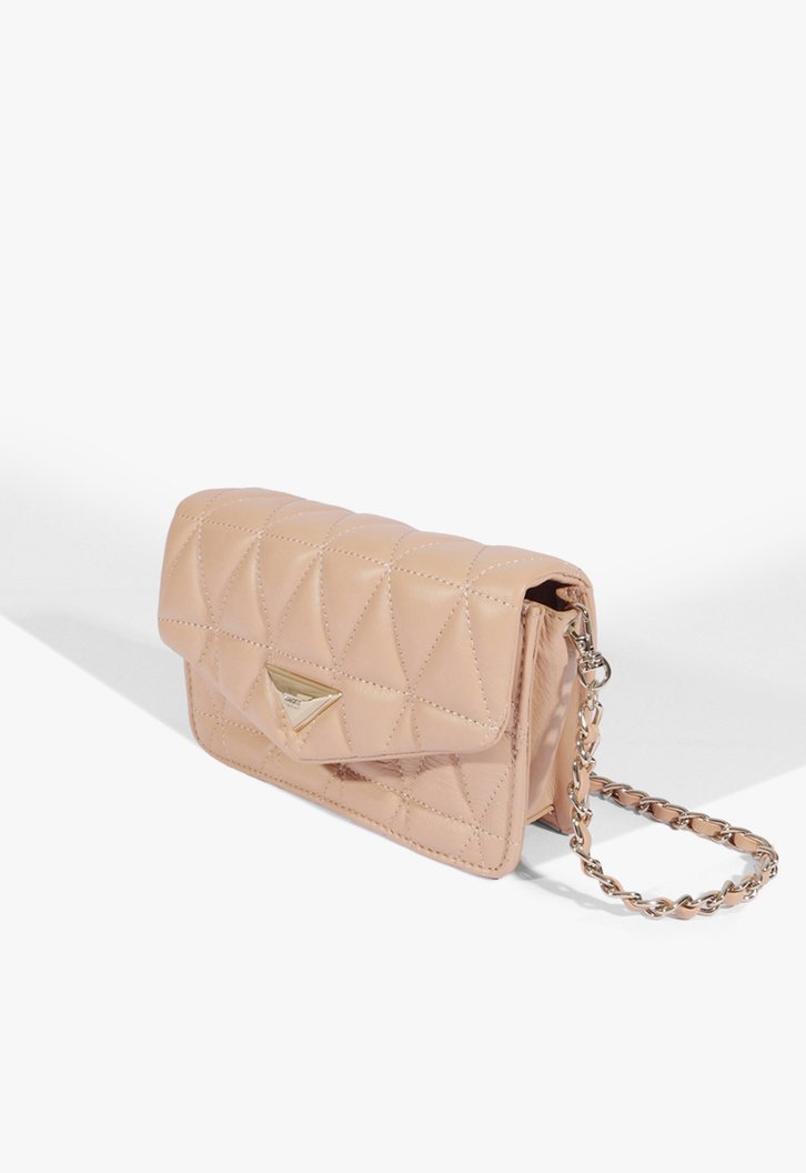 Bolsa Tiracolo Bege Schutz Pequena 944 Couro