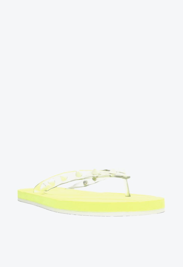 Chinelo De Dedo Amarelo Transparente Arezzo Tira