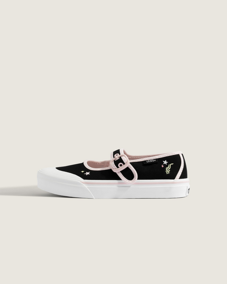 Tênis Mary Jane Mermaid Black Pastel Pink Infantil