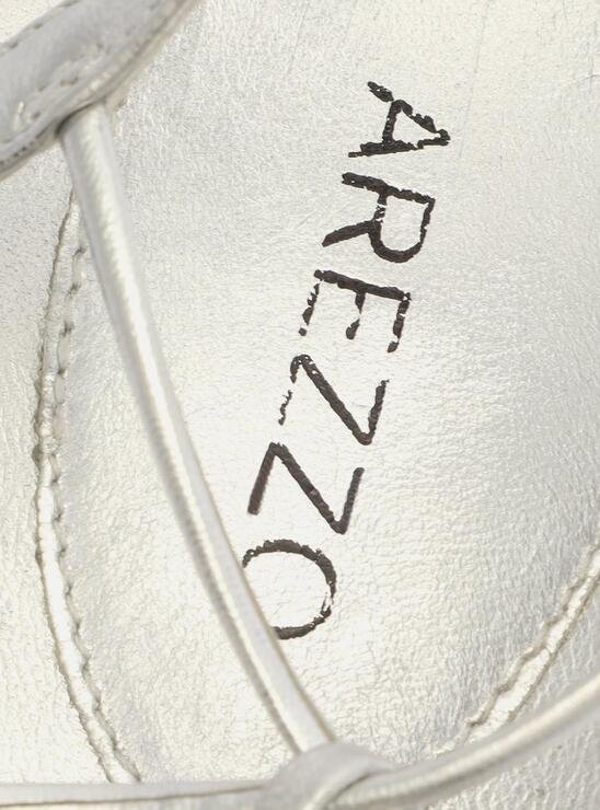 PAPETE PRATEADA AREZZO TIRAS STRASS AMARRAÇÃO