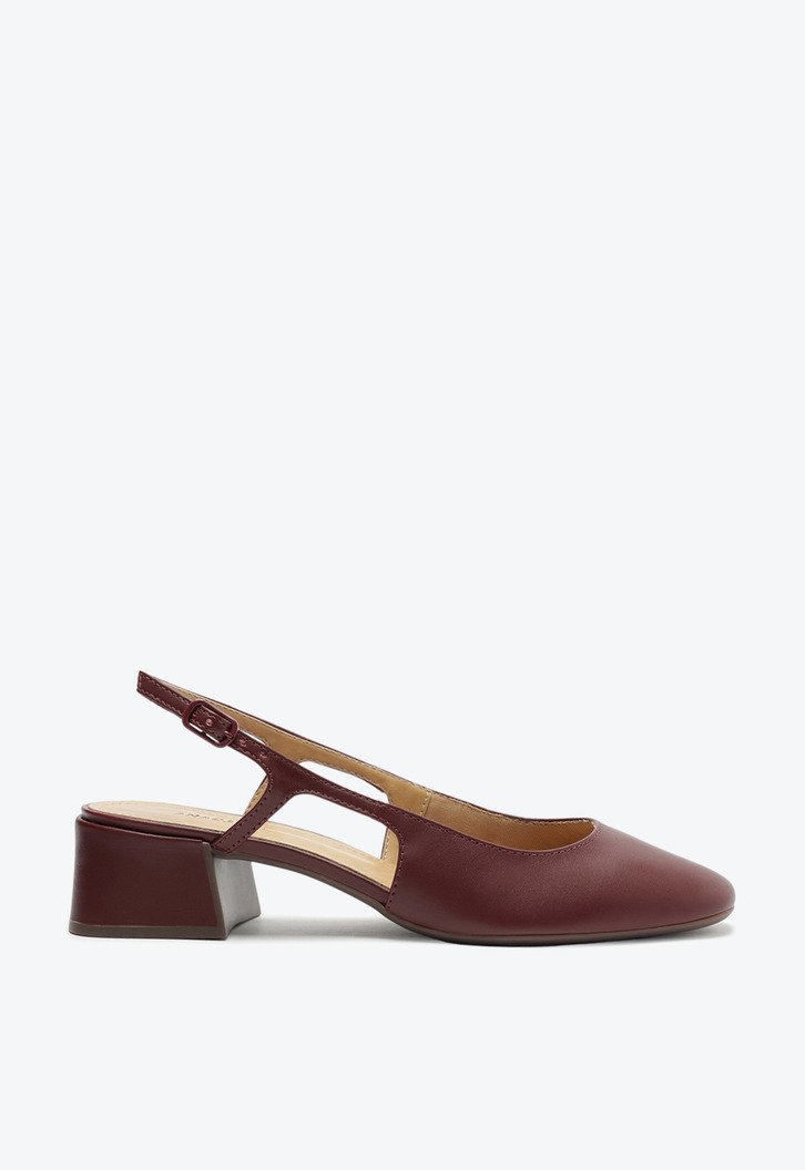 Sapatilha Slingback Basic Salto Bloco Roxa