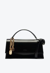 Bolsa Tiracolo Preta Anacapri Pequena Estruturada