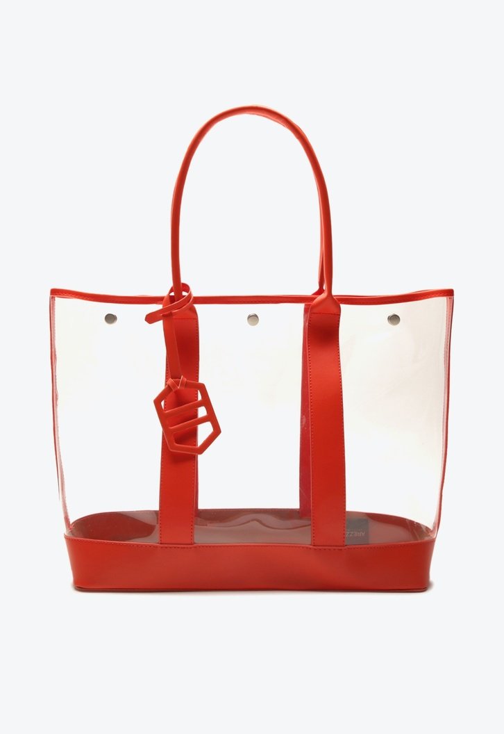 Bolsa Shopping Laranja Arezzo Grande Vinil