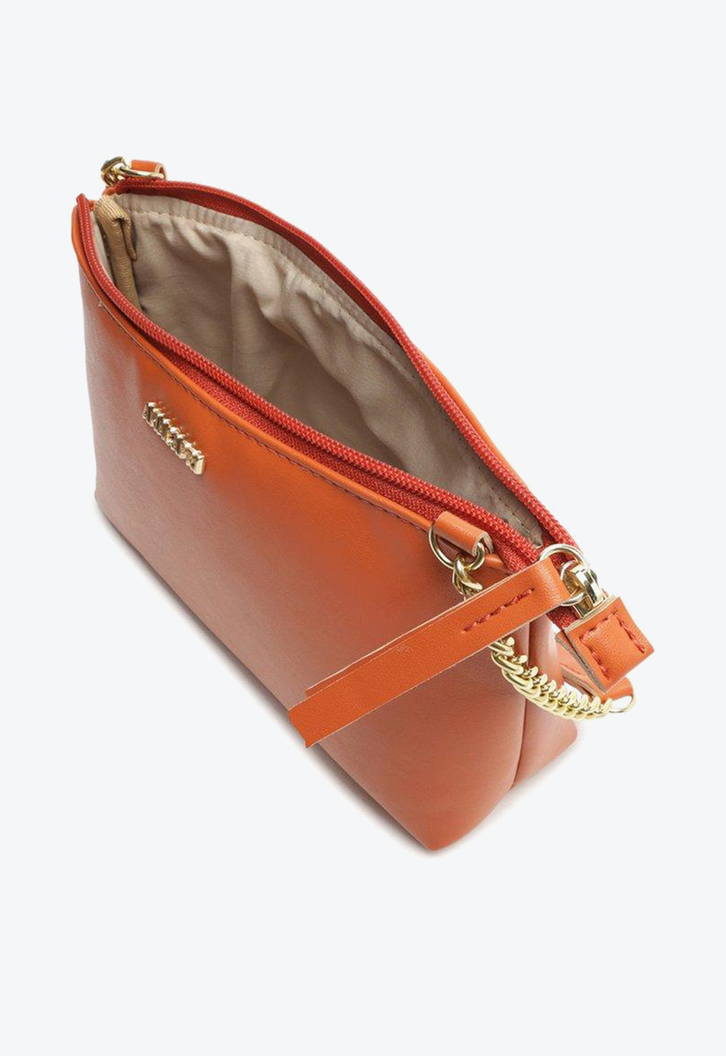 Crossbody Laranja Anacapri Básica Corrente Pequena