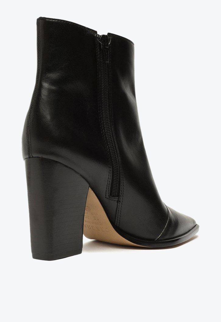 Bota Preta Arezzo Cano Médio Bico Fino